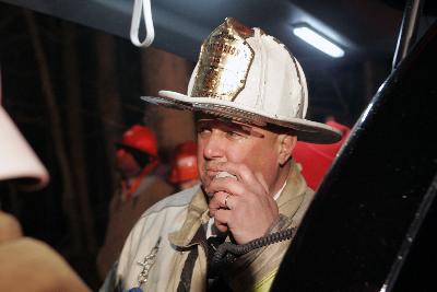 Battalion 16: John Marshall III at Deer Park Tavern Command Post. Photo by Frank Becerra. (1/26/10)